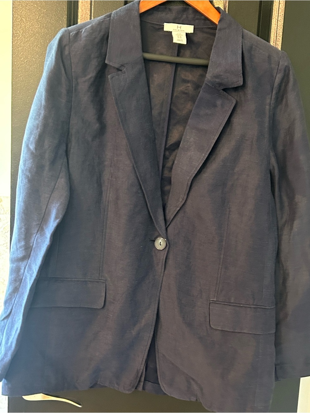 H by Halston Navy Shirt Jacket